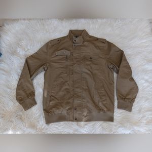 Outdoor Men's Coat Military Style Jacket Tan Size 2XL Lined Pockets